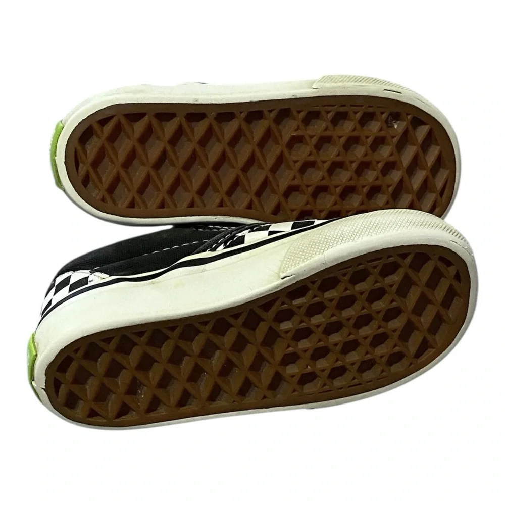 Vintage Vans Checkerboard Slip On Sneakers Toddler Size 6.5 Custom Snake Graphic
